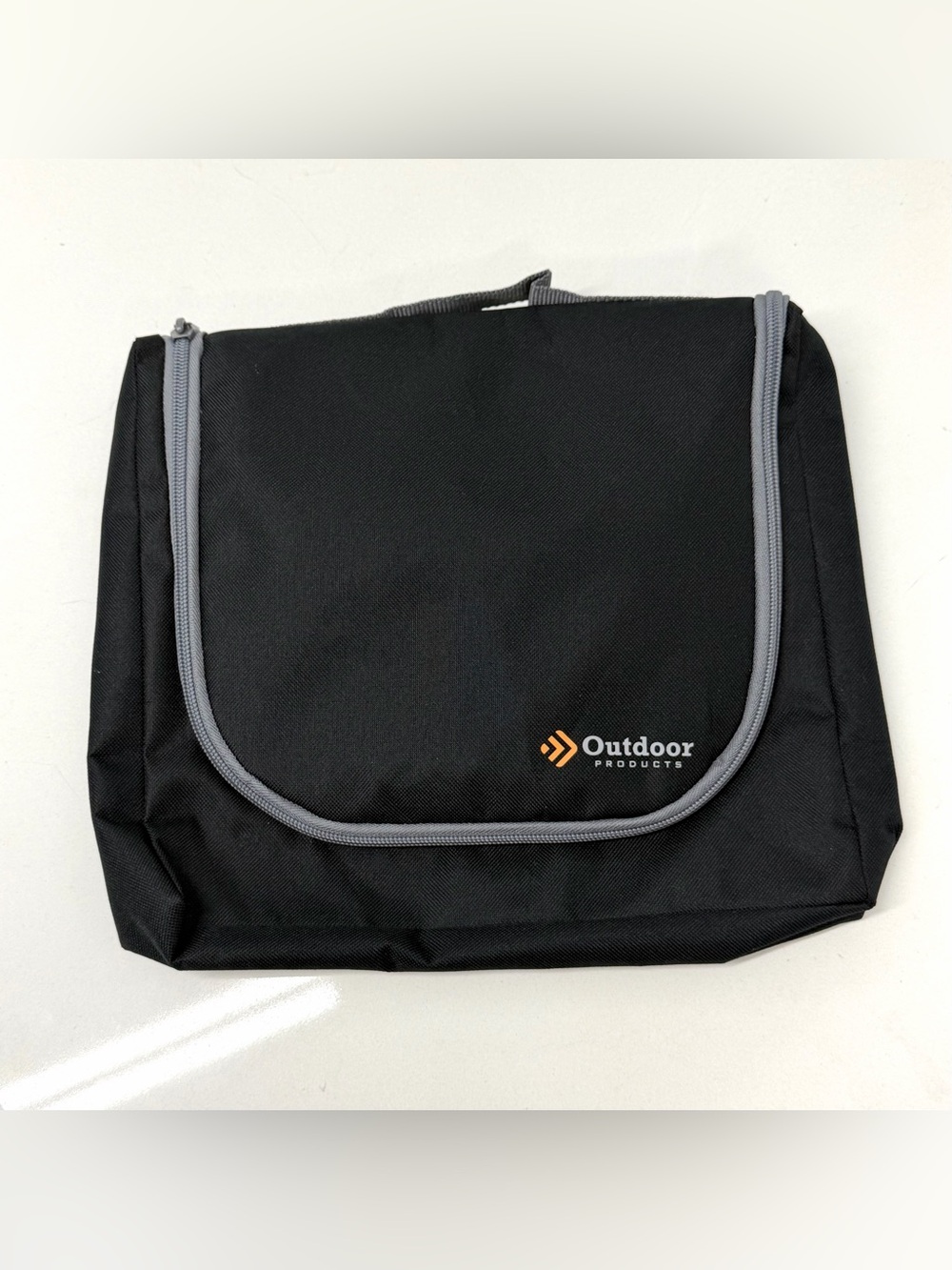 Outdoor Products Small Black Bag Zip Up Utility Travel Pouch with Hanging Handle